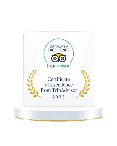 Tripadvisor Certificate of Excellence 2023 badge